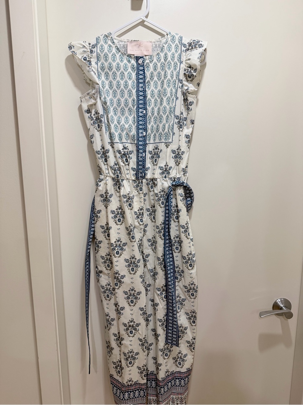 Gal Meets Glam Collection "Eden" cropped wide-leg jumpsuit